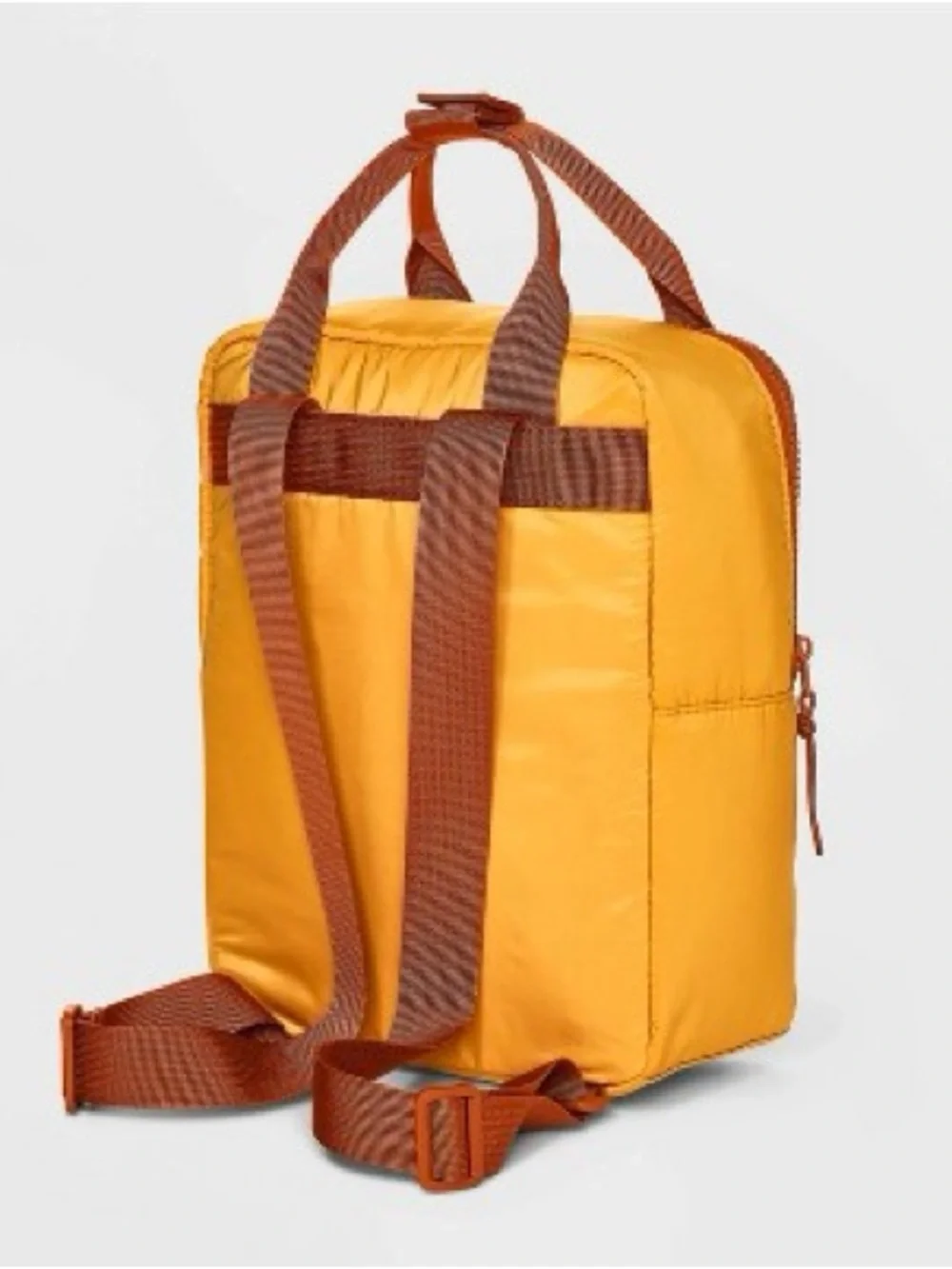 Cat & Jack Yellow Quilted Preschool Backpack with Brown Trim